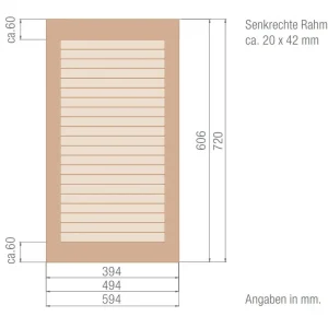 Heißes Angebot Osmo Lamellentüren mit offenen Lamellen klein Weiß deckend