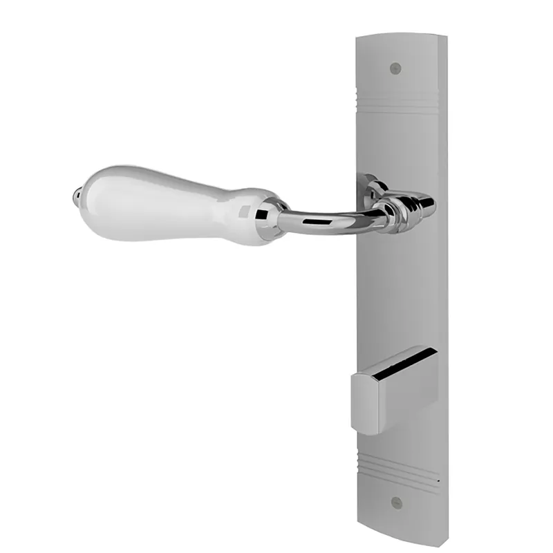 Türgriff Eleganto 74LE Chrom poliert / weiß Schneller Versand