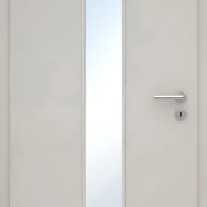 Billig Innentür Laminato Unigrau CPL schmaler Lichtausschnitt