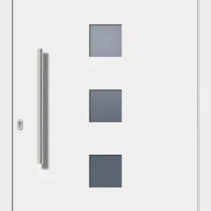 SecuDoor Design 10859D Kunststoffhaustür Weiß Bestseller
