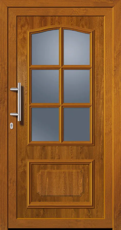 SecuDoor Power 11020P Kunststoffhaustür Golden Oak Neue Kollektion