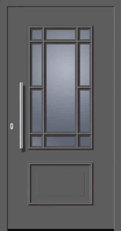 Schnäppchen SecuDoor Design 11080D Kunststoffhaustür Basaltgrau