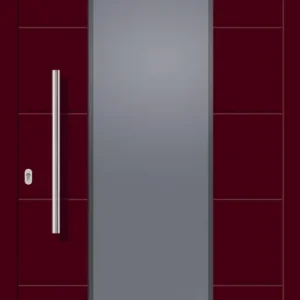 SecuDoor Design 11211D-3 Kunststoffhaustür Weinrot Schnäppchen