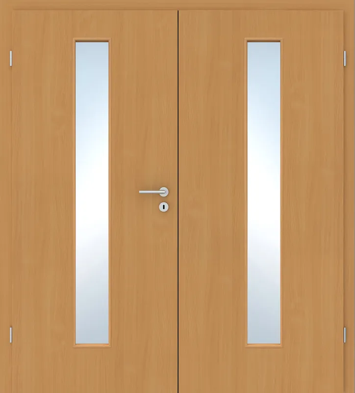 Preis Gesenkt Doppelflügel-Innentür Laminato Buche CPL schmaler Lichtausschnitt