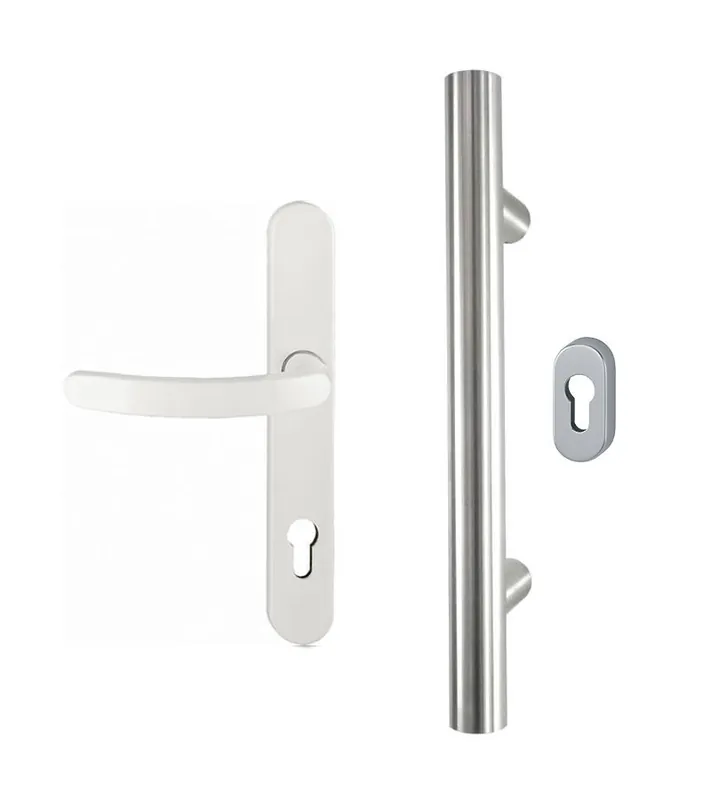 Stange gerade Edelst. 1800 mm / Drücker weiß Bestseller