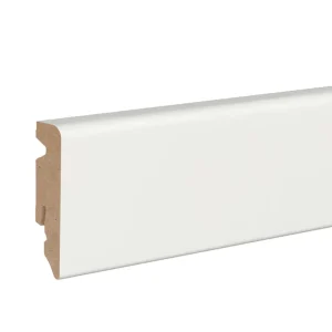 Top-Seller Design Fußleiste 58/15 MDF Weißlack neo RAL 9003