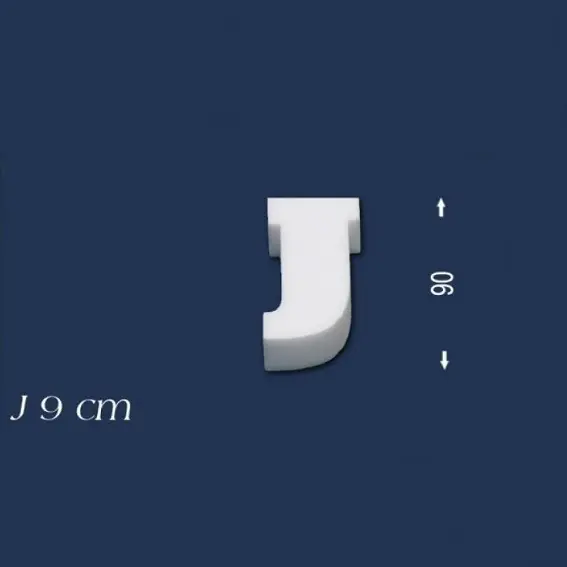 Deko Buchstabe J 90 mm Styropor Buchstabe 3D Buchstabe Weiß Wiesemann Markenprodukt