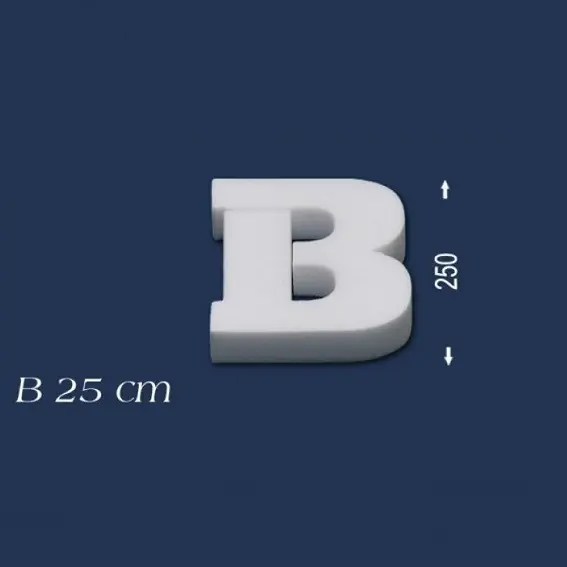 Deko Buchstabe B 250 mm Styropor Buchstabe 3D Buchstabe Weiß Wiesemann Wochenendangebot