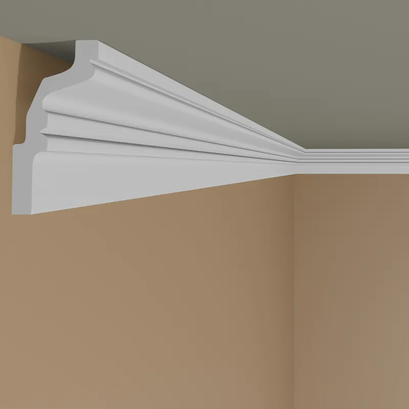 Wiesemann | Stuckleiste Glasgow 30 | Polystyrol | 45 x 87 x 2000 mm | Deckenleiste | Weiß Preisreduziert
