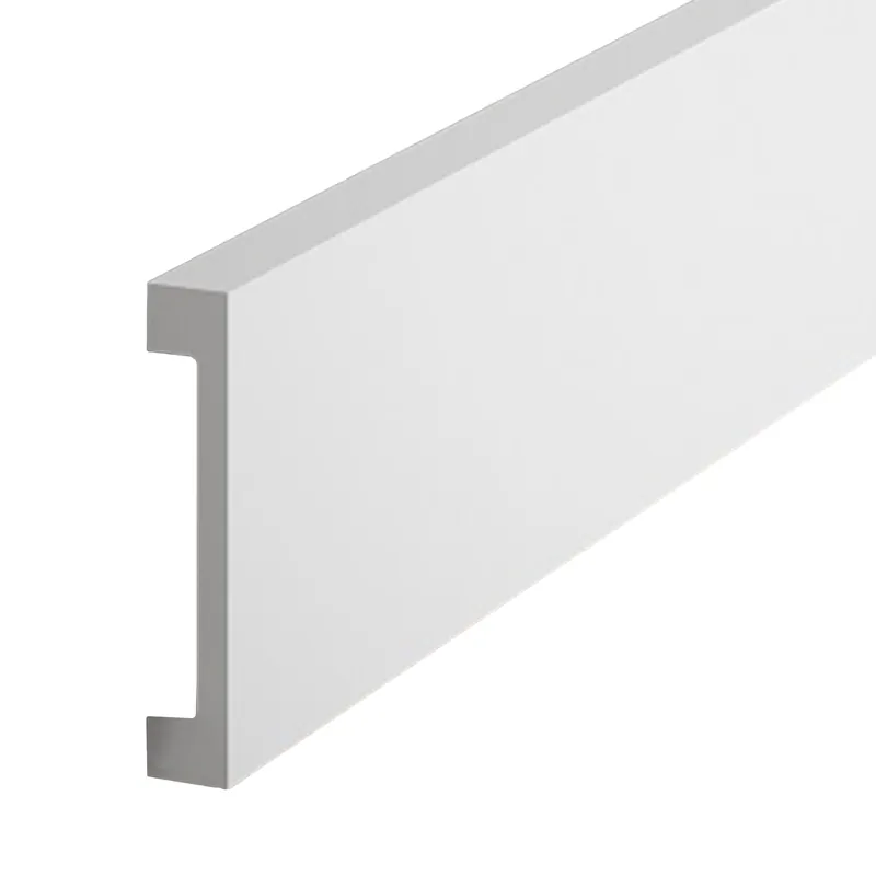 PROVISTON | Sockelleiste "NE009P" | 17 x 100 x 2000 mm | Satin Weiß | Fußleiste | Mit Kabelkanal Nur Für Kurze Zeit