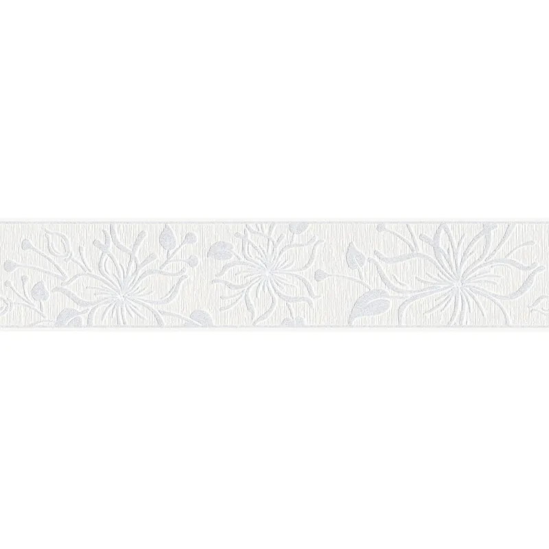 A.S. Creation | Only Borders 11 | 346636 | Vliesbordüre | Blumenoptik | 5.00 x 0.13 m | Weiß Top-Preis