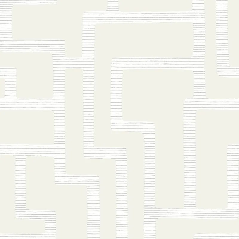 York Wallcoverings | Black and White | BW3832 | Sure Strip tapete | Geometrisch | 0.52 x 10 m Preiswert
