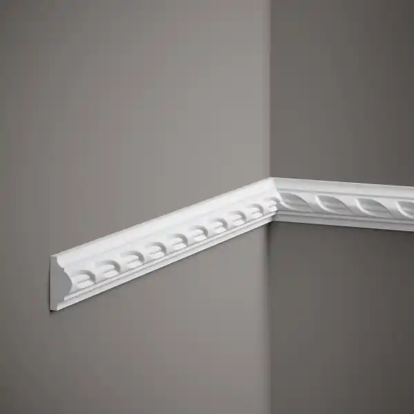 Neue Ware Mardom Wandleiste MDC252 Profoam 23 x 54 x 2000 mm Weiß Zierleiste Flechtmuster