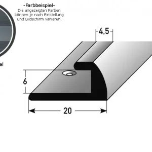Top-Preis Auer Einfass- & Abschlussprofile Midleton B 20 mm L 2700 mm Einfasshöhe 6 mm Alu elox