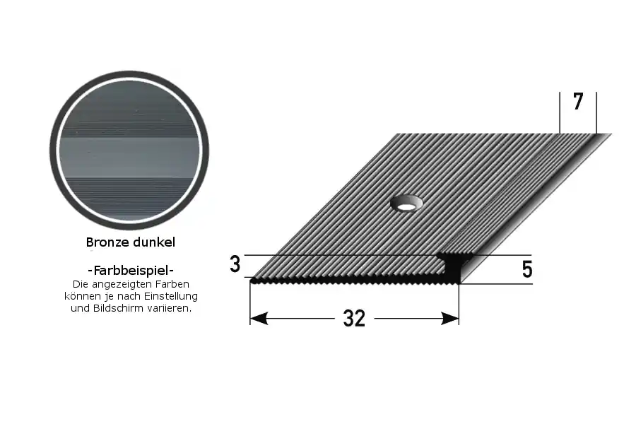 Auer Einfass- & Abschlussprofile Newbridge Breite 32 mm Länge 2700 mm Einfasshöhe 3 - 5 mm Expressversand