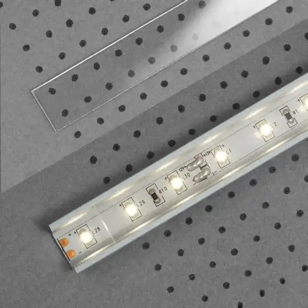 Top-Angebot Klick Abdeckung für LED Alu Profil Typ "A" Acryl Abdeckung indirekte Beleuchtung weiß
