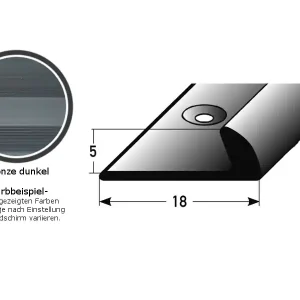 PROVISTON Einfass- & Abschlussprofile Wexford Breite 18 mm L 2700 mm Aluminium eloxiert Garantierte Lieferung
