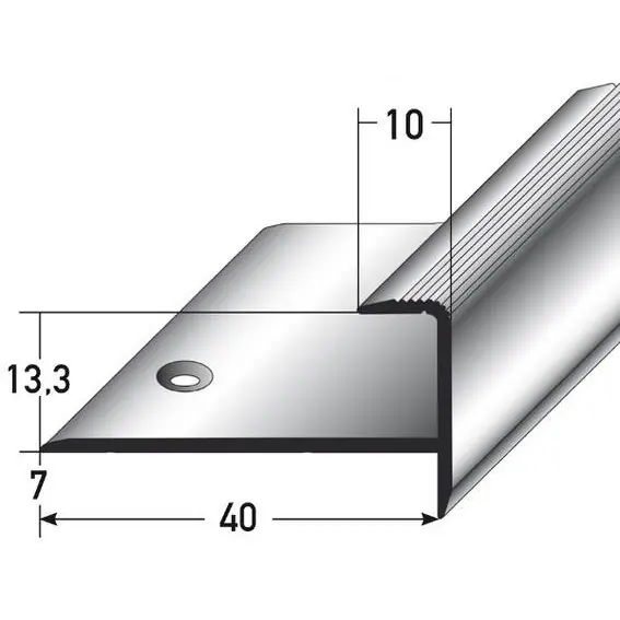 Billig Auer Einfass- & Abschlussprofile Embrun B 40 mm Einfasshöhe 13.3 mm Aluminium eloxiert