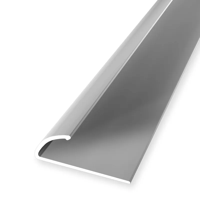 Top-Seller Einfassprofil 9 x 24.5 x 2700 mm Aluminium Abschlussprofil Glatt Silber Küberit