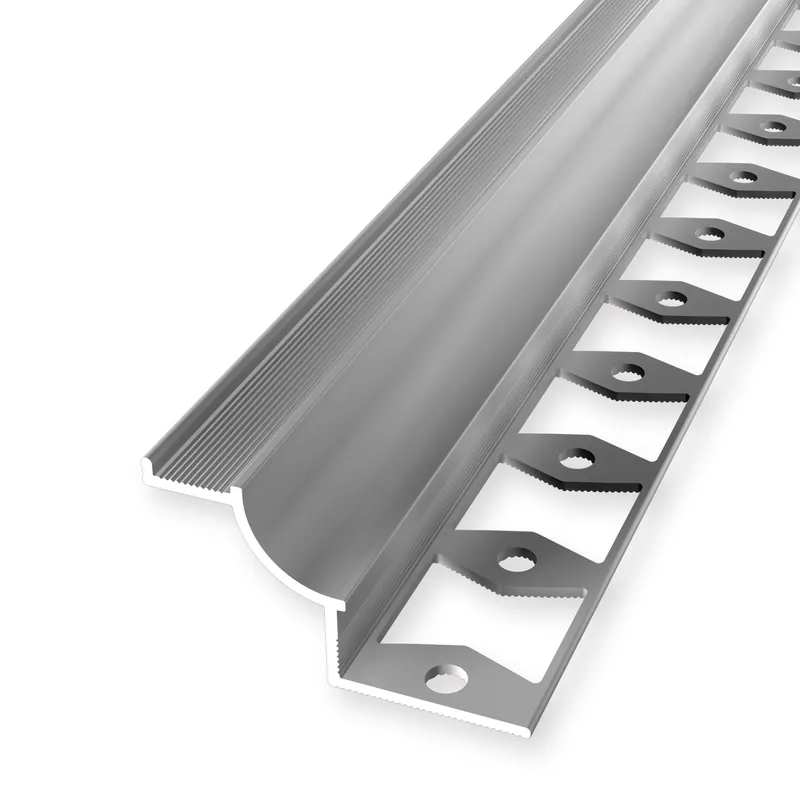 Schnäppchen Wandkantenprofil 10 x 42 x 2500 mm Einfasshöhe 10 mm Aluminium Hohlkehlprofil Gestanzt Küberit