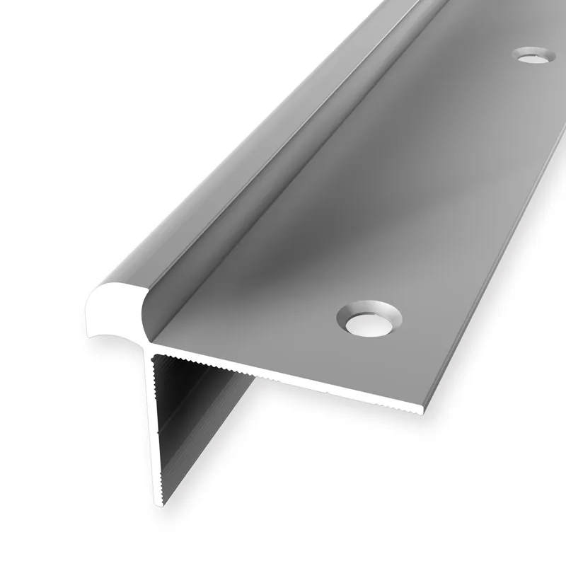 Treppenkantenprofil 33 x 43 mm Aluminium Winkelprofil Glatt Versenkt Gebohrt Küberit Neue Kollektion