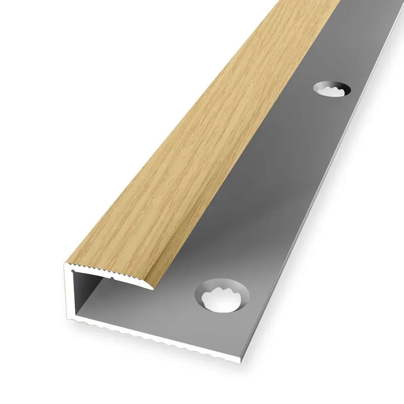 Finale Aktion Einfassprofil 11 x 28 x 2700 mm Aluminium Abschlussprofil Geriffelt Küberit