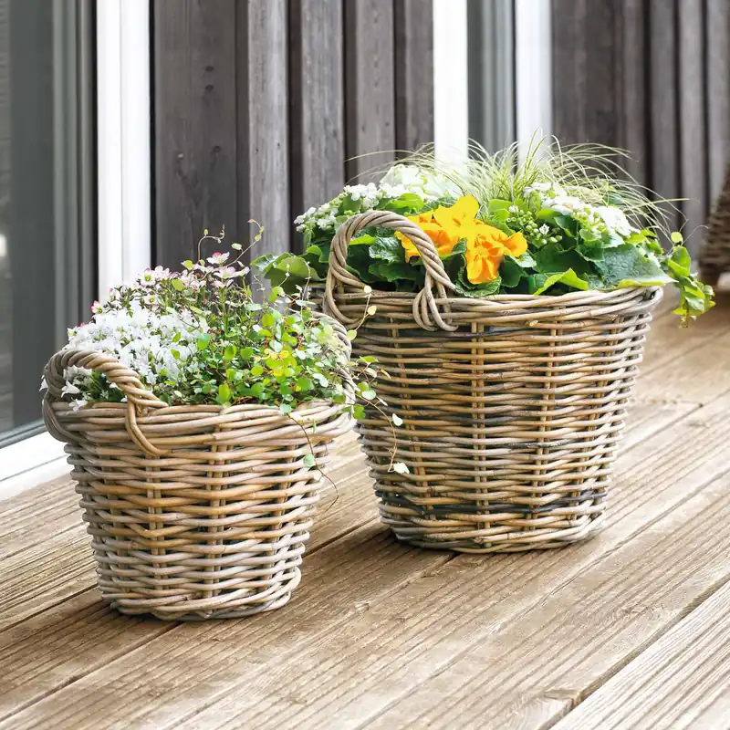 Günstig Pflanzkorb "Rattan", groß