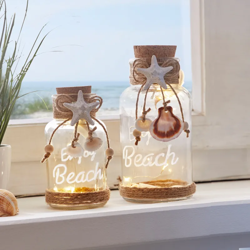 Wochenendangebot LED-Glas "Beach", 2er Set