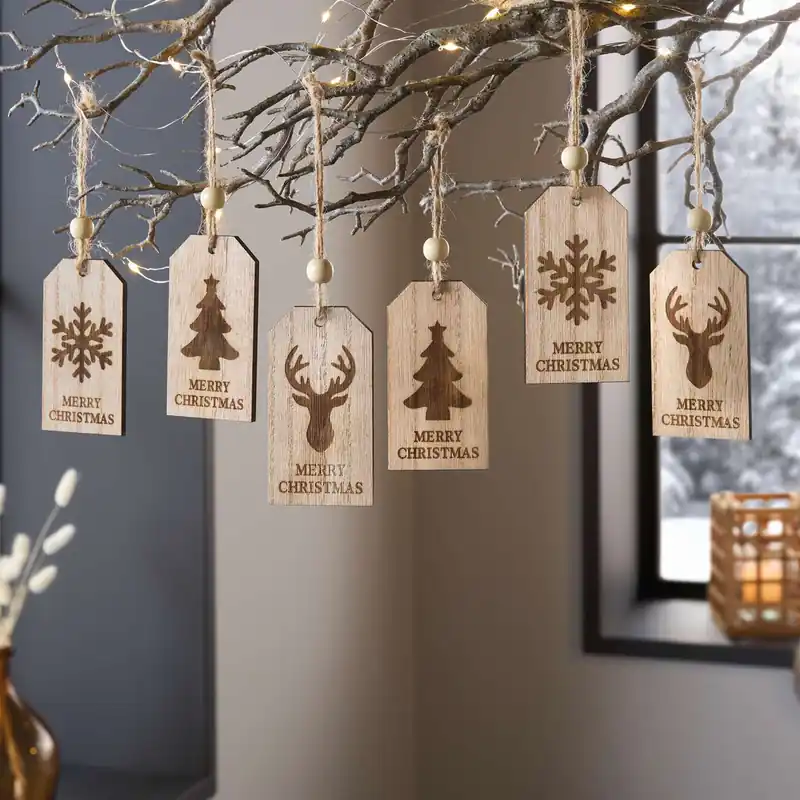 Hänger "Merry Christmas", 6er Set Wochenendangebot