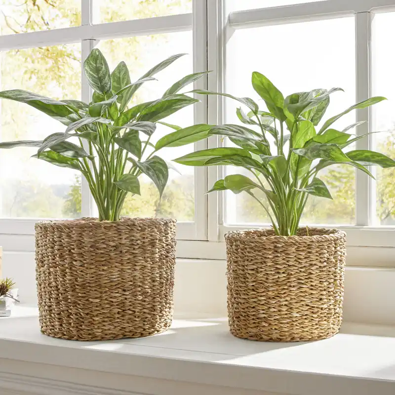 Begrenztes Angebot Übertopf "Seegras", 2er Set