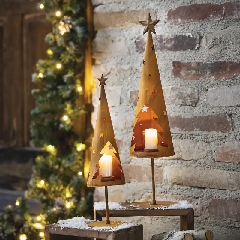 Windlicht "Tanne", 2er Set Bestpreis