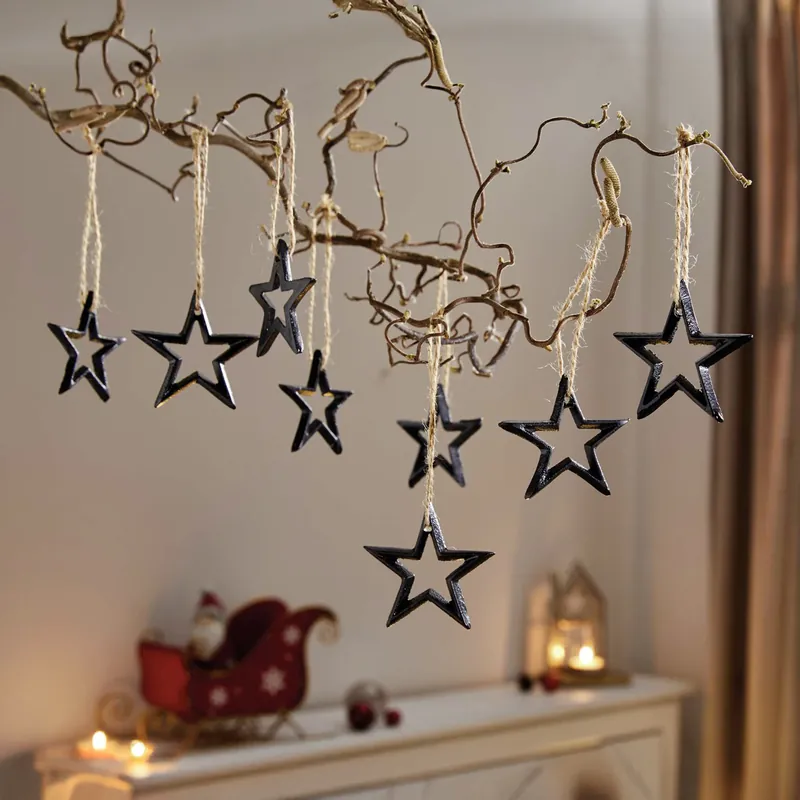 Super-Preis Sternhänger "Black", 10er Set