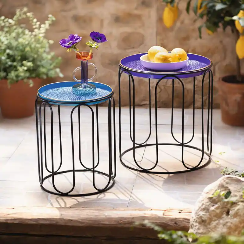 Meistverkauft Beistelltisch "Blue", 2er Set