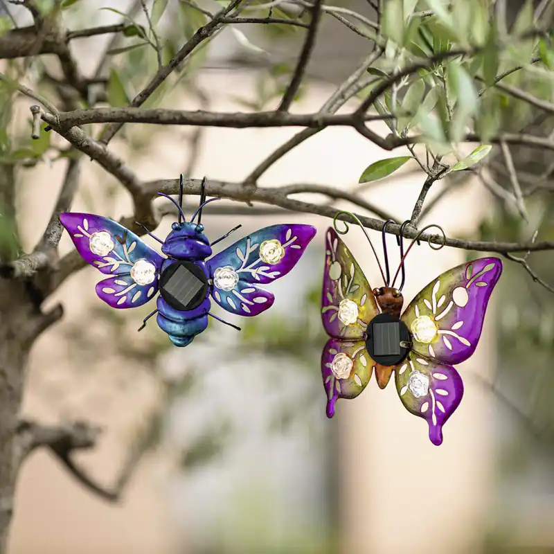 Online Kaufen Solar-Deko "Butterfly & Beetle", 2er Set