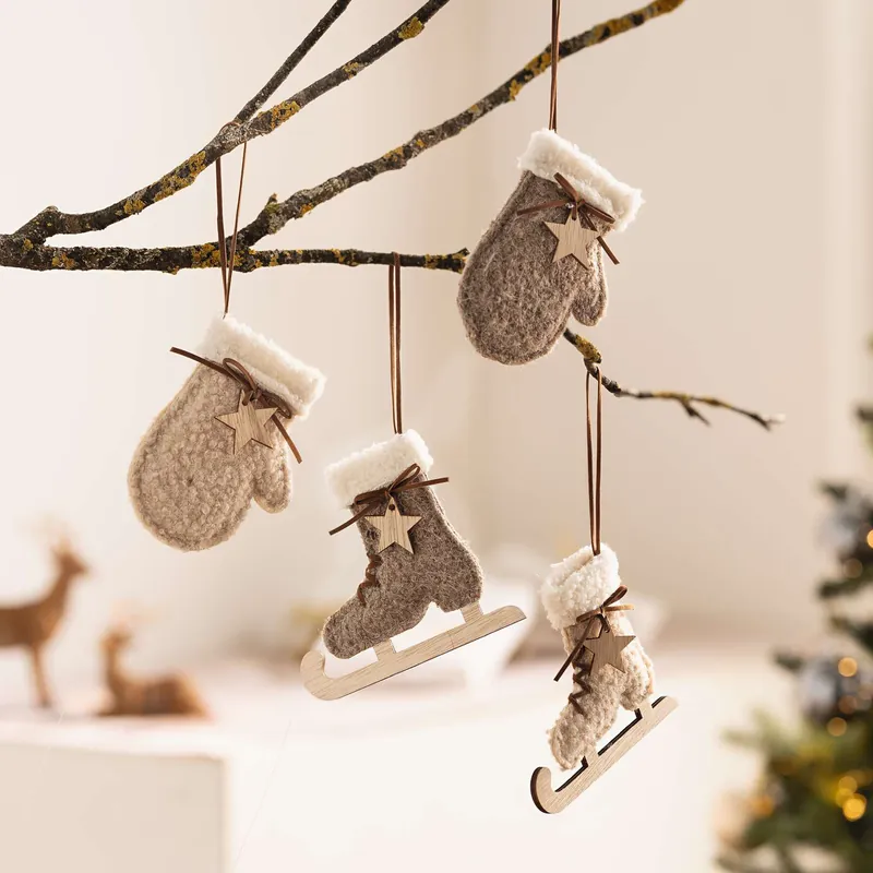 Hänger "Winterzeit", 4er Set Neu Im Sortiment