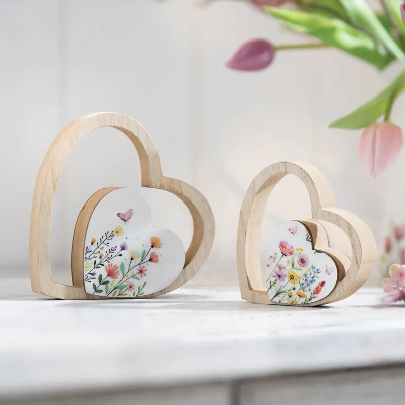 Markenprodukt Herz "Blumenwiese", 2er Set