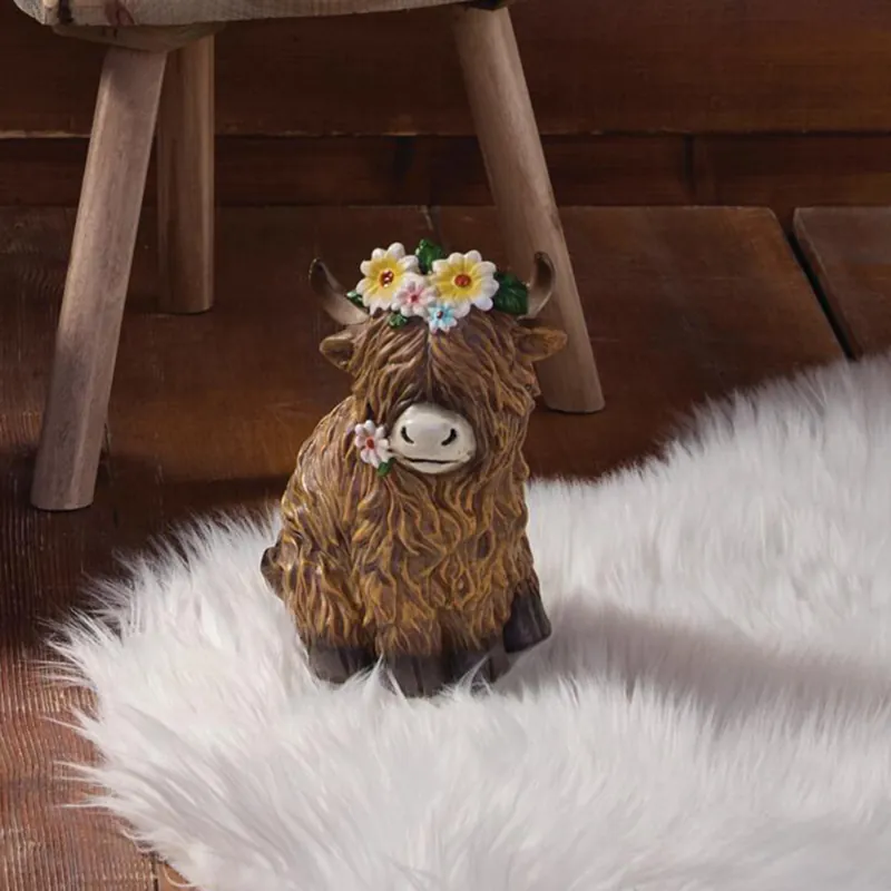 Markenprodukt Dekofigur "Stier mit Blumenkranz"
