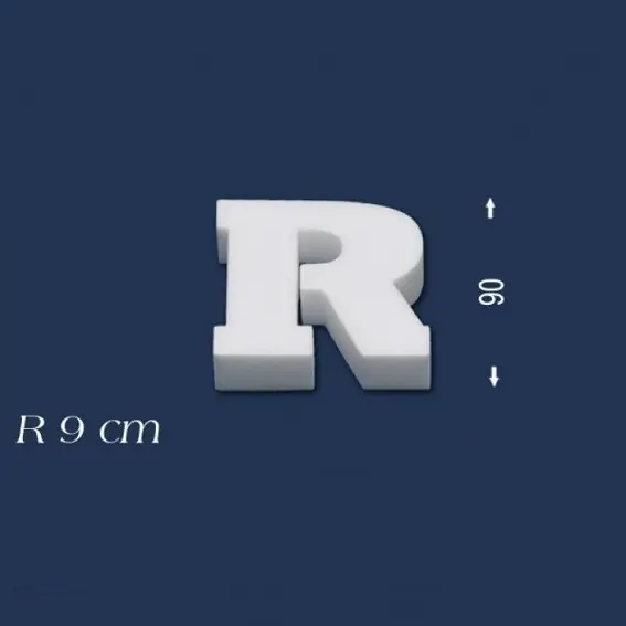 Echt Deko Buchstabe R 90 mm Styropor Buchstabe 3D Buchstabe Weiß Wiesemann