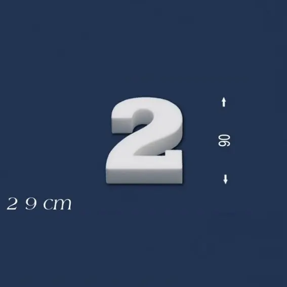 Deko Zahl 2 90 mm Styropor Zahlen Zahlendeko Weiß Wiesemann Neu