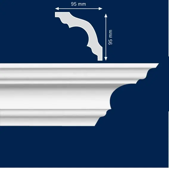 Innenwinkel zur Stuckleiste "Richland" (Stuckleisten aus Hart-Styropor) Zertifiziert