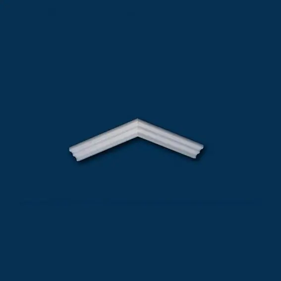 Billig Wiesemann | Außenwinkel "Eindhoven 13" | Polystyrol | 24 x 23 x 200 mm | Weiß | Stuckleisten Winkel