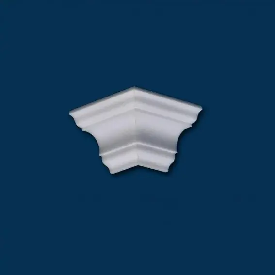 Wiesemann | Außenwinkel "Frankfurt 09" | Polystyrol | 103 x 103 x 200mm | Weiß | Stuckleisten Winkel Must-Have