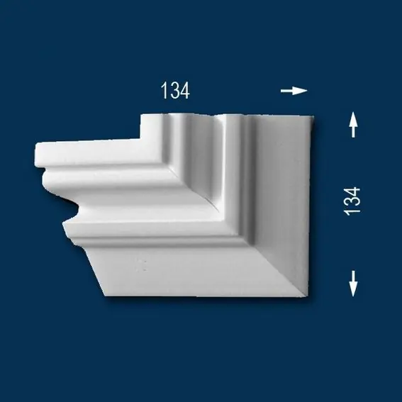 Markenprodukt Wiesemann | Fassadenelement "FP13" | Eckendstück links | Fassadenstuck | Unbeschichtet