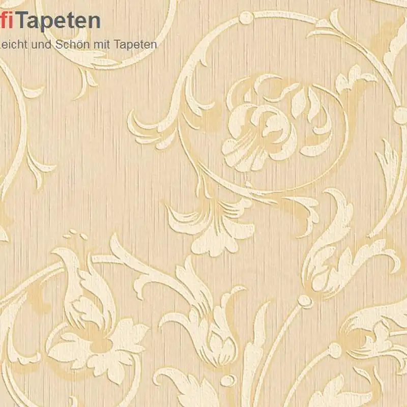 A.S. Creation | Tessuto | 956332 | Vliestapete | Blumenoptik | 0.53 x 10.05 m | Beige Preisreduziert