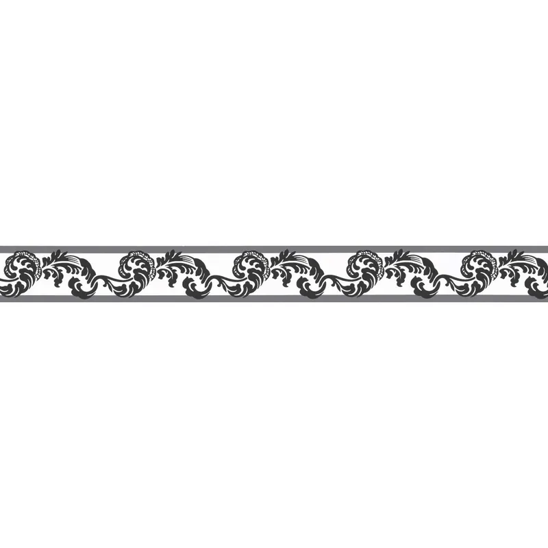 A.S. Creation | Stick Ups | 904317 | Vliesbordüre | Borte | 0.05 x 5 m | Schwarz Preis Gesenkt