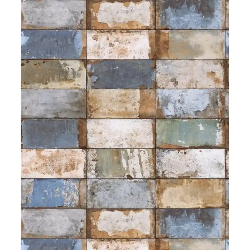 Günstig DesignID | NATURAL FAUX 2 | 232023 | Vliestapete | Steinoptik | 0.53 x 10.05 m | Blau