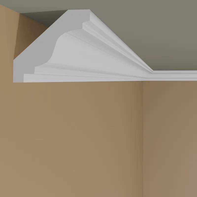 Elite Decor | Außenwinkel "P829" | Polyurethan | 38 x 40 x 200 mm | Weiß | Stuckleisten Winkel Heißes Angebot