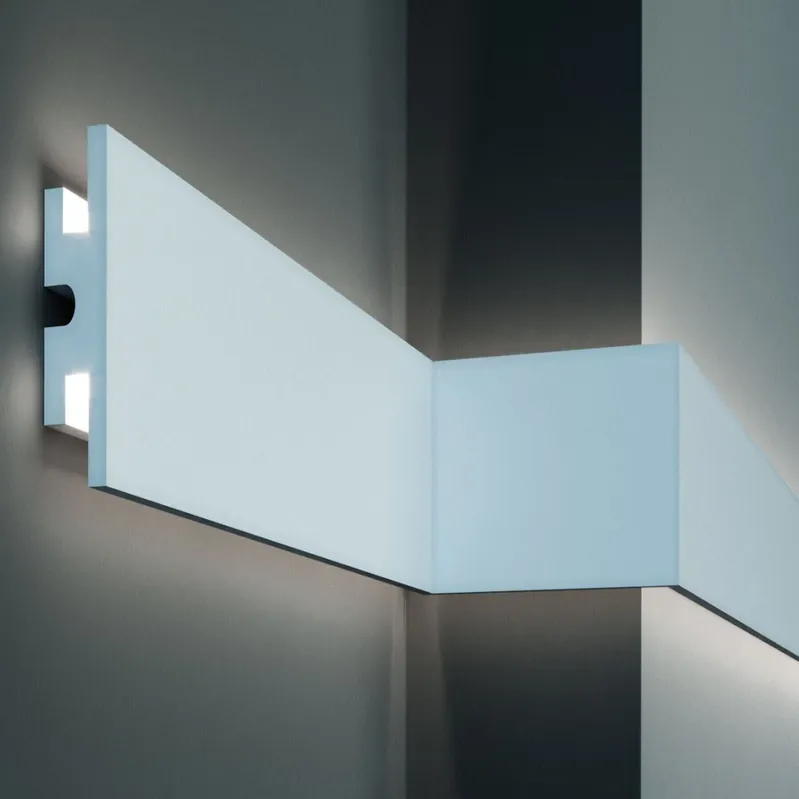 Elite Decor | Außenwinkel "KD302" | Polystyrol | 40 x 120 x 200 mm | Weiß | Stuckleisten Winkel Must-Have