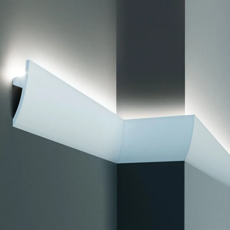Elite Decor | Außenwinkel "KF502" | Polyurethan | 75 x 36 x 200 mm | Weiß | Stuckleisten Winkel Sonderaktion