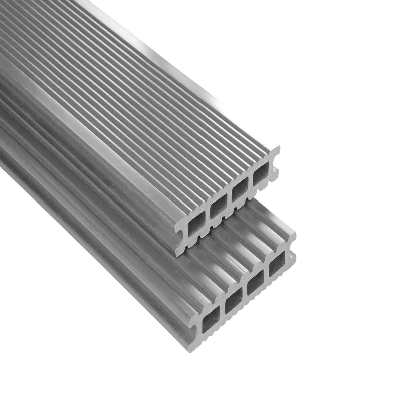WPC Terrassendiele 14.5 x 2.6 cm Bodendiele Hohlkammer Exklusiv Grau Terrasse Kovalex Solange Der Vorrat Reicht